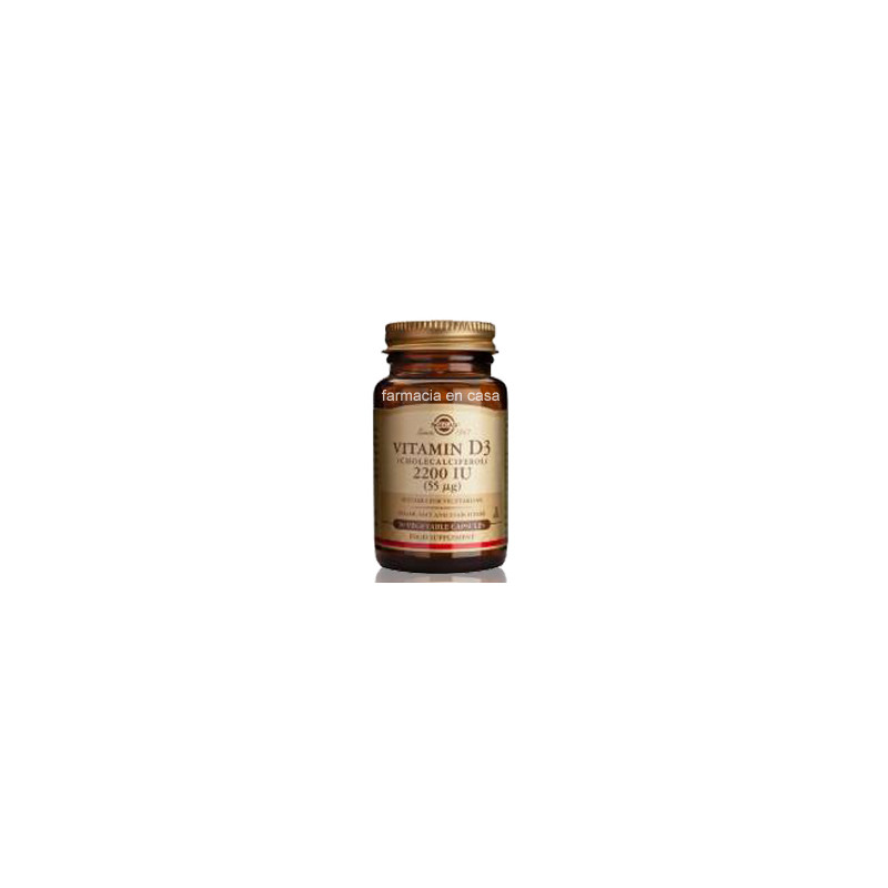 Solgar Vitamina d3 2200ui (55mcg) colecal.100 caps vegetales