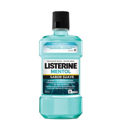Listerine Mentol Sabor Suave Colutorio 500ml