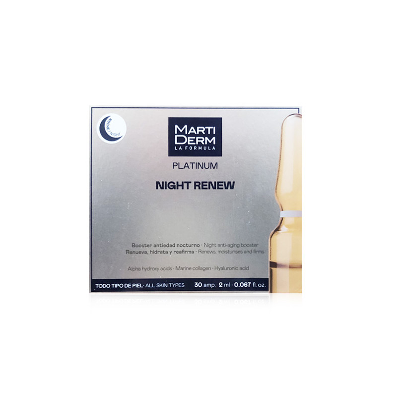 Martiderm Platinum Night Renew Antiedad Nocturno 30 Ampollas