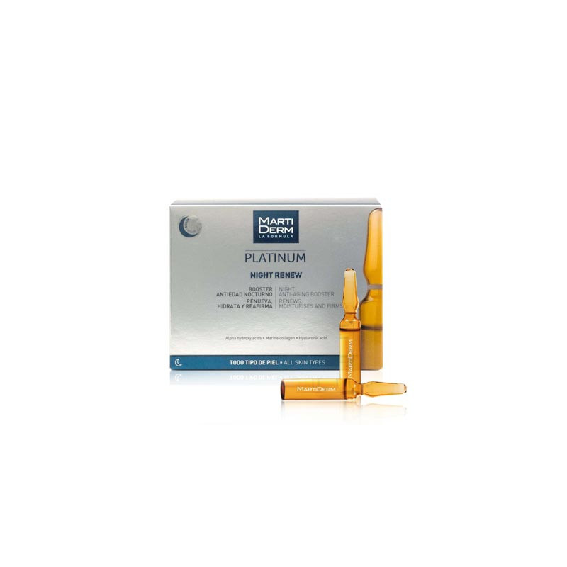 Martiderm Platinum night renew antiedad nocturno 10 ampollas