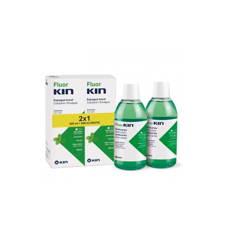 Fluorkin Anticaries Colutorio Menta Fresca Duplo 2x500ml