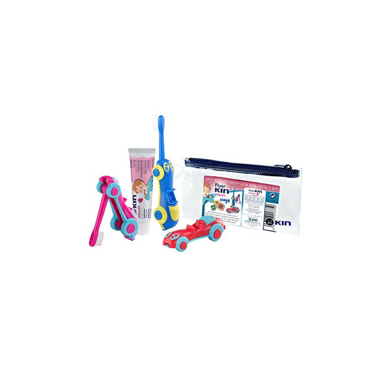 Kin Cepillo Dental Infantil Coche + Pasta Dental Fresa 25ml