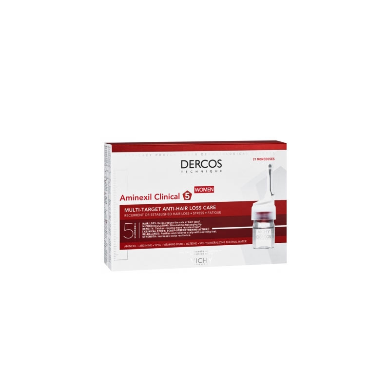 Vichy Dercos Aminexil Clinical 5 Mujer Tto Anticaida 21x6ml