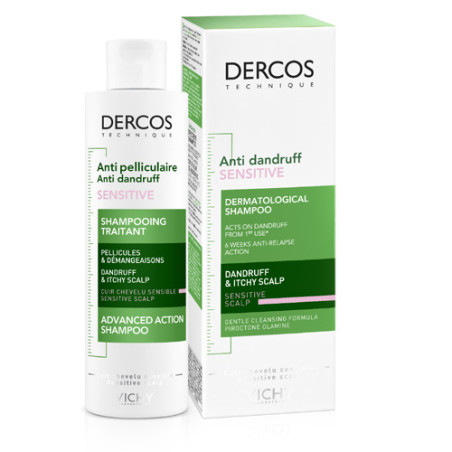 Vichy Dercos Anticaspa Sensitive Champu Cabello Sensible 200ml