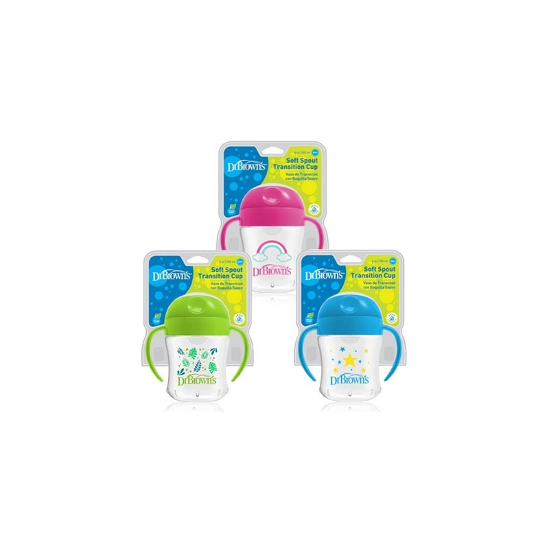 Dr Browns Vaso De Transicion Boquilla Suave 6m+ 180ml