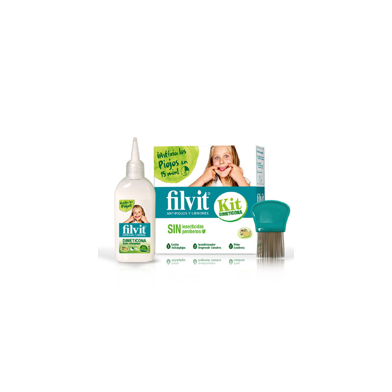 Filvit Loción asfixiapiojos 125ml +acondicionador 125ml +lendrera