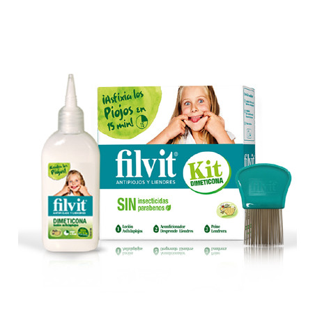 Filvit Loción asfixiapiojos 125ml +acondicionador 125ml +lendrera