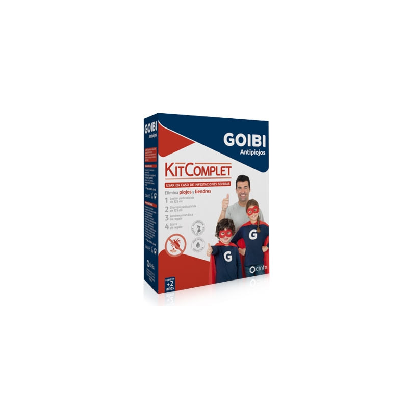 Goibi Elimina Loción Antipiojos 125ml + Champu 125ml + Lendrera