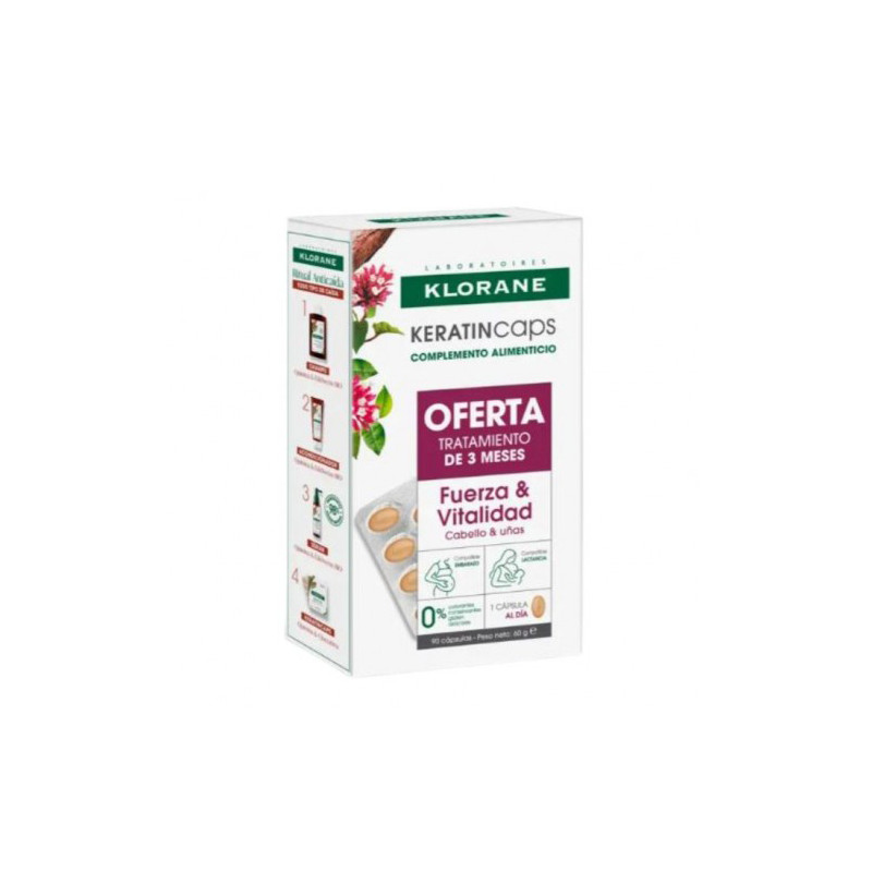 Klorane Keratincaps Fuerza y Vitalidad Triplo 3x30Caps