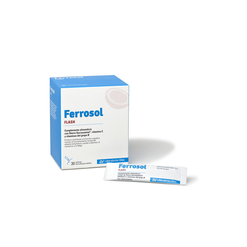 Ferrosol Flash Hierro Circulatorio 30 Sobres