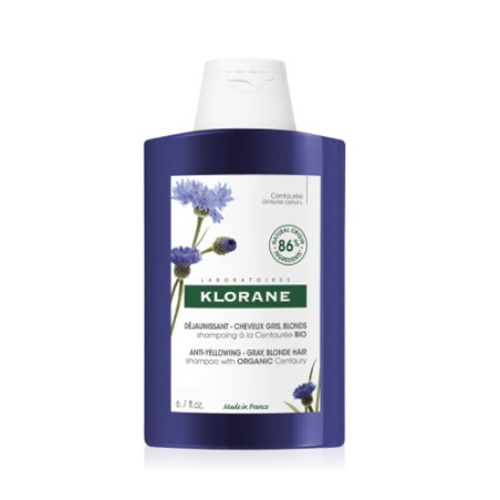 Klorane Champu Antiamarilleo a la Centaurea Cabello Blanco 400ml