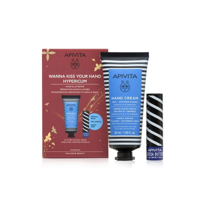 Apivita Handcare Crema Manos secas-agrietadas 50ml + Labial 4,4gr