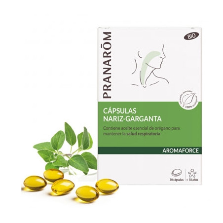 Pranarom Aromaforce Nariz Garganta Bio 30 Capsulas