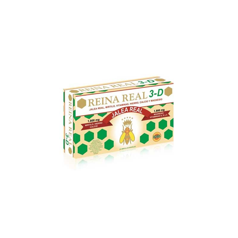 Reina Real 3-D Jalea Real Ampollas Bebibles 20 Uds
