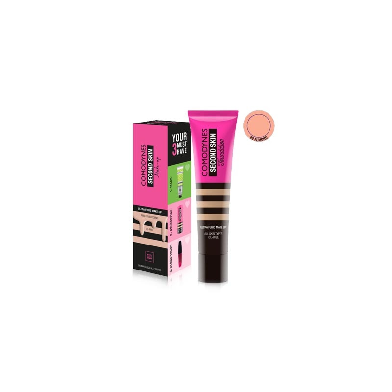 Comodynes Second Skin Maquillaje Fluido 02 Almond 30ml