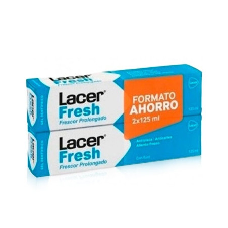 Lacer Fresh Gel Dentifrico Sabor Fresco Duplo 2x125ml