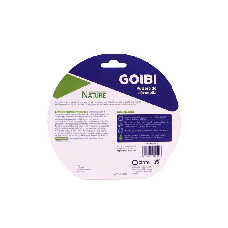 Goibi Pulsera Negra Citronella Radio Difusion Repelente Insectos