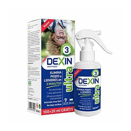 Dexin Antipiojos Elimina Piojos y Liendres Spray 120ml