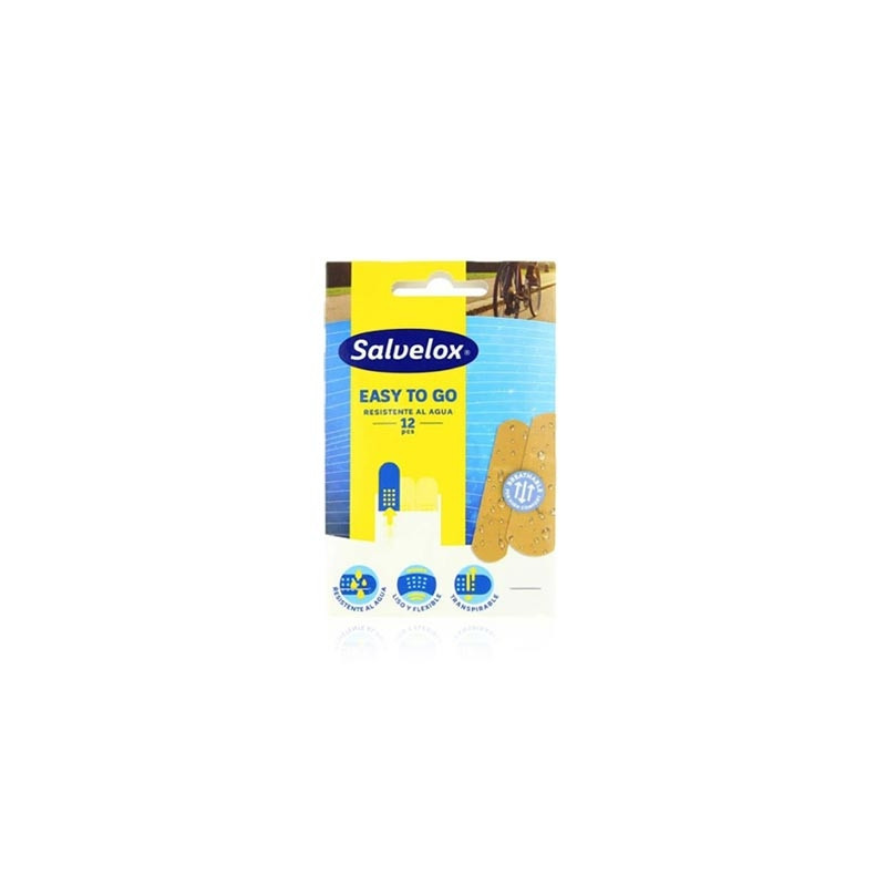 Salvelox Aposito Adhesivo Easy To Go Resistente al Agua 12 Uds