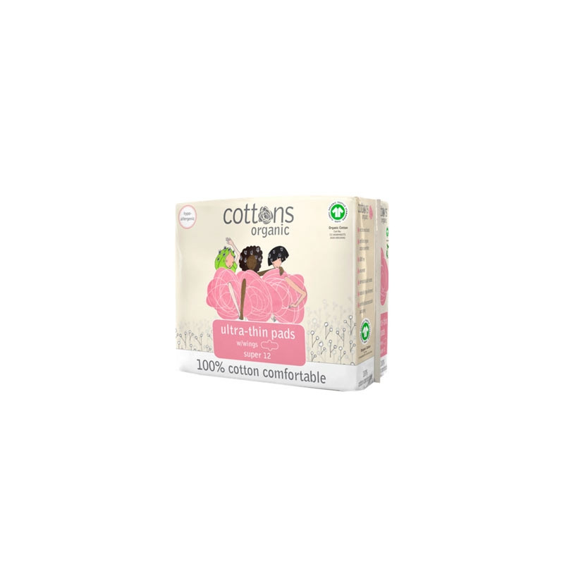 Cottons Compresa Ultrafina con Alas Super 12 Uds
