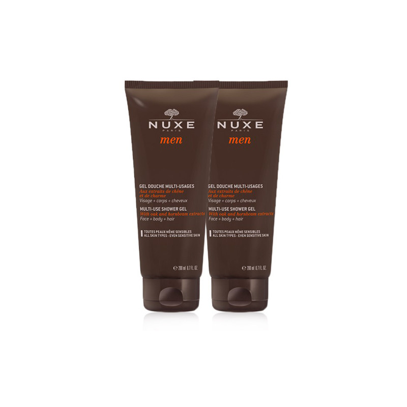 Nuxe Men Gel Ducha Multiusos Rostro-Cuerpo-Cabello Duplo 2x200ml