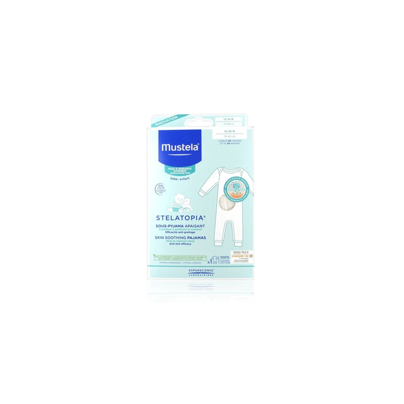 Mustela Bebe Stelatopia Pijama de Alivio Antirascado 12-24m