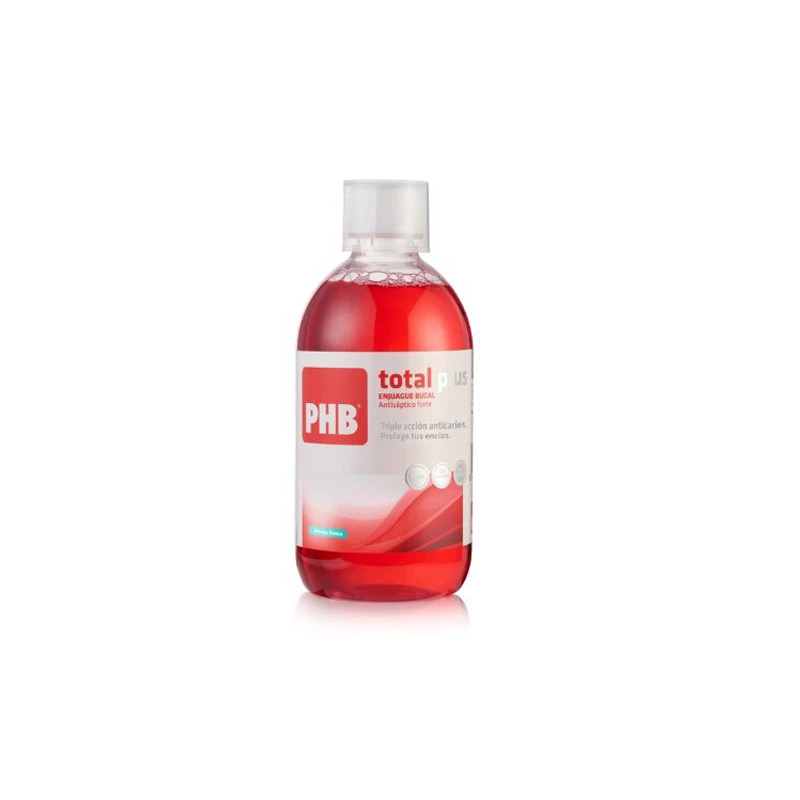 PHB Total Plus Enjuague Bucal Antiseptico Menta Fresca 500ml