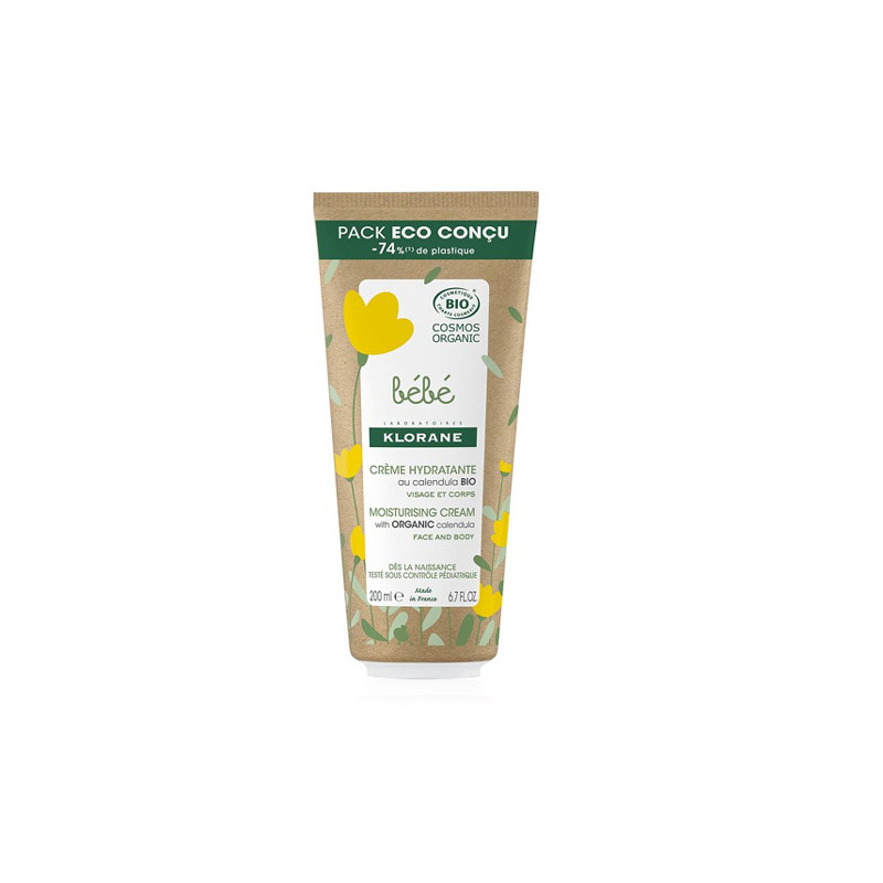 Klorane Bebe Crema Hidratante Cara Cuerpo Piel Normal-Seca 200ml