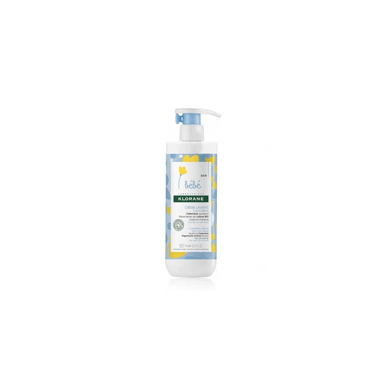 Klorane Bebe Crema Limpiadora Cuerpo y Cabello Piel Seca 500ml