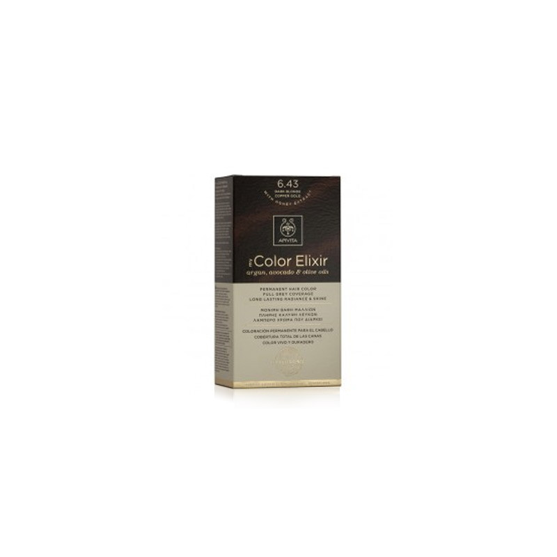 Apivita Tinte Permanente 6.43 Rubio Oscuro Cobre de Oro