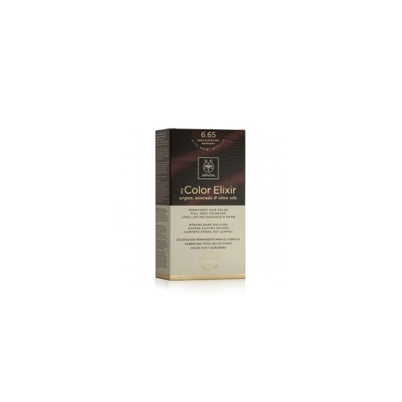 Apivita Tinte Permanente 6.65 Rubio Oscuro Rojo Caoba
