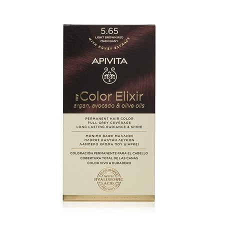 Apivita Tinte Permanente 5.65 Caoba Rojo Marron Claro