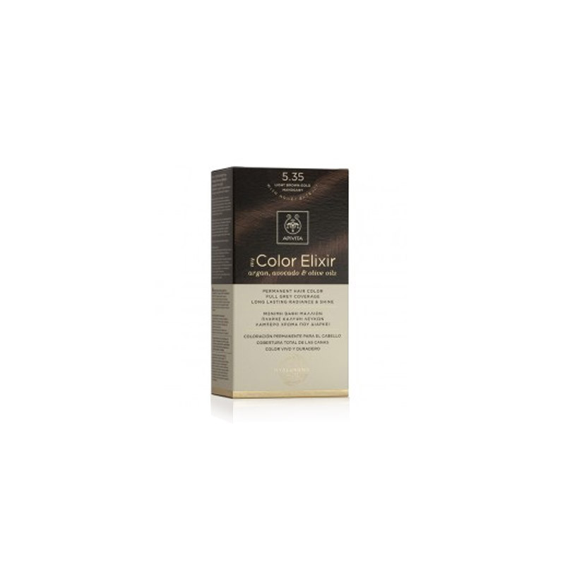 Apivita Tinte Permanente 5.35 Caoba Dorado Marron Claro