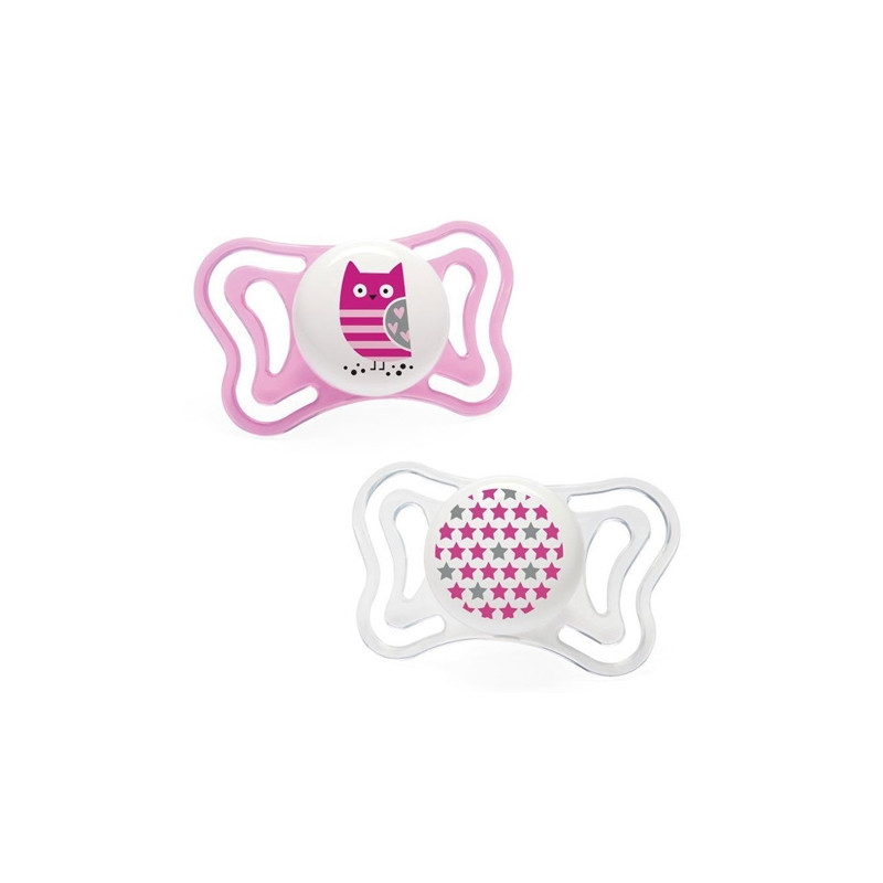 Chicco Physio Forma Light Chupete Tetina Silicona Rosa 6-16m 2uds