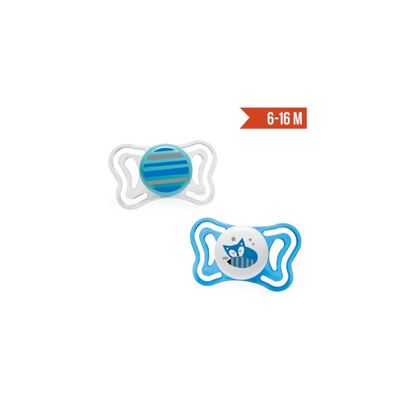 Chicco Physio Forma Light Chupete Tetina Silicona Azul 6-16m 2uds