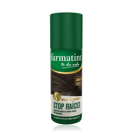 Farmatint Stop Raices Spray Instantaneo Castaño Oscuro 75ml