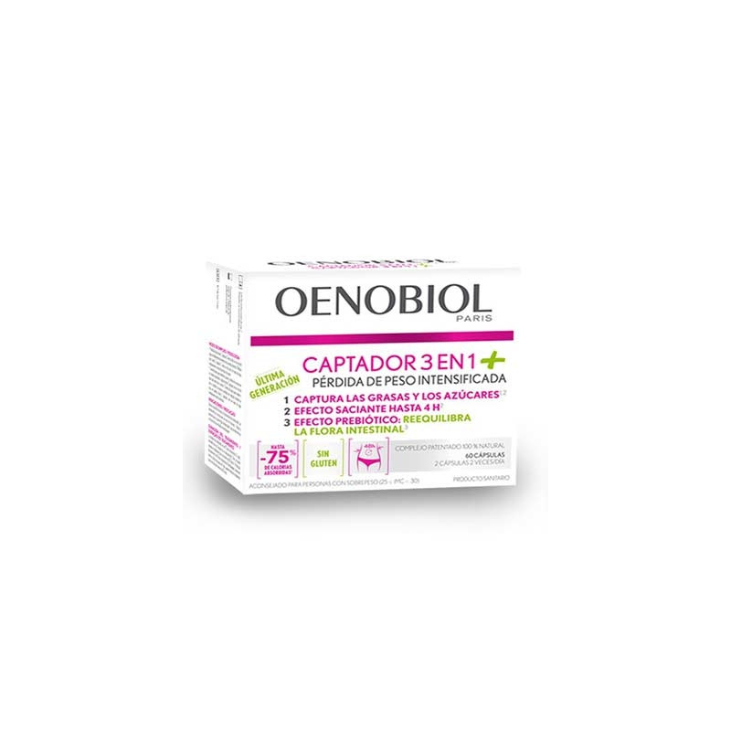 Oenobiol Perdida de Peso Captador 3 en 1 Plus 60 Capsulas