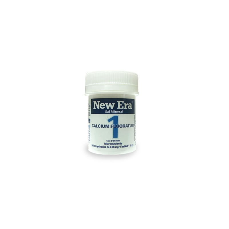 New Era 1 Calcium Fluoratum Sal Mineral con D-Biotina 240 Comp