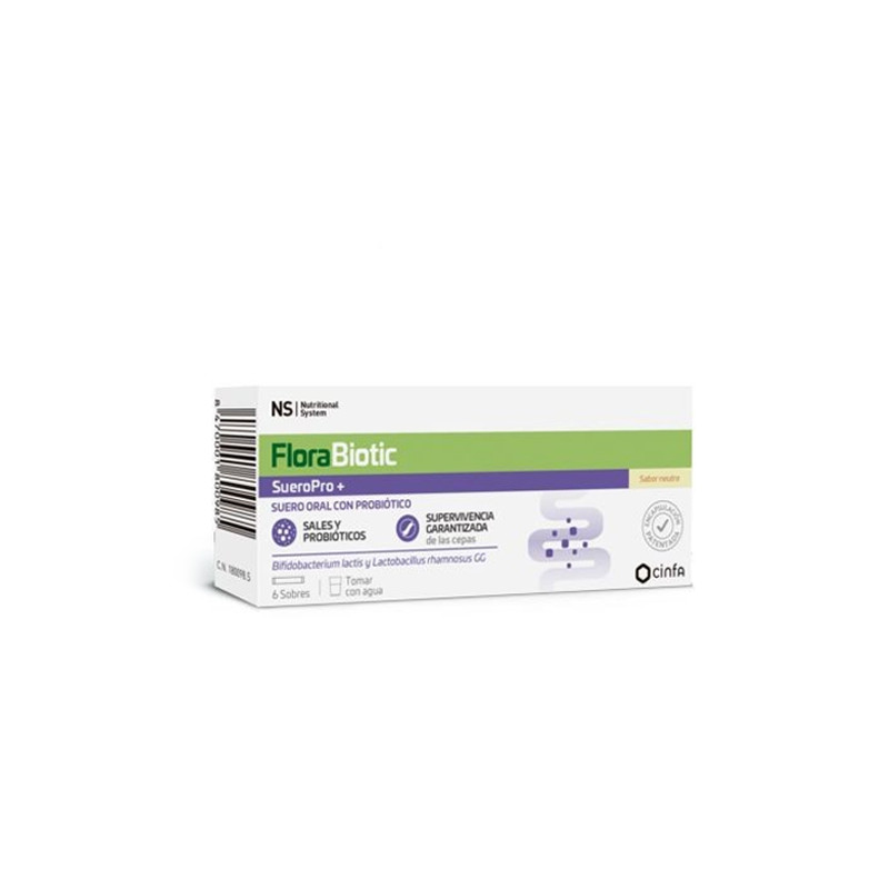 Nutritional System FloraBiotic SueroPro+ Sabor Neutro 6 Sobres - Farmacia en Casa Online