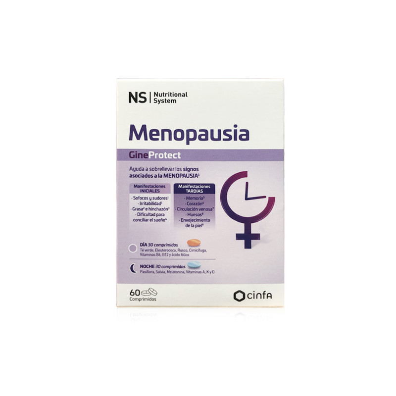 Nutritional System GineProtect Menopausia Dia y Noche 60Comp - Farmacia en Casa Online
