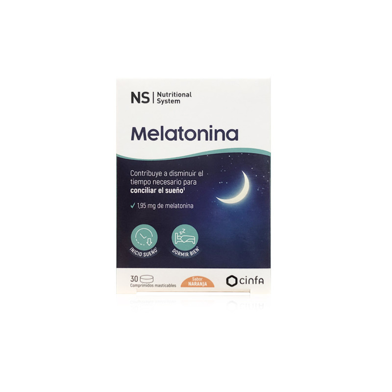 Nutritional System Melatonina 30 Comprimidos Masticables