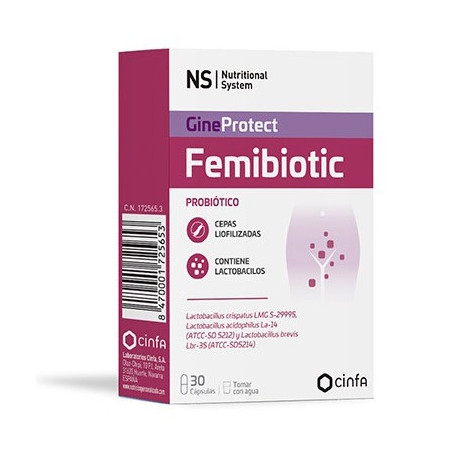 Nutritional System GineProtect Femibiotic 30Caps - Farmacia en Casa Online