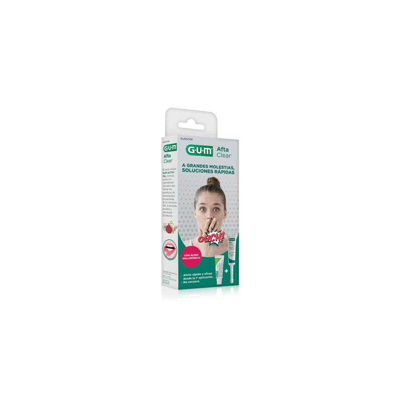 Gum Afta Clear Gel Alivio Eficaz Lesiones Bucales 10ml