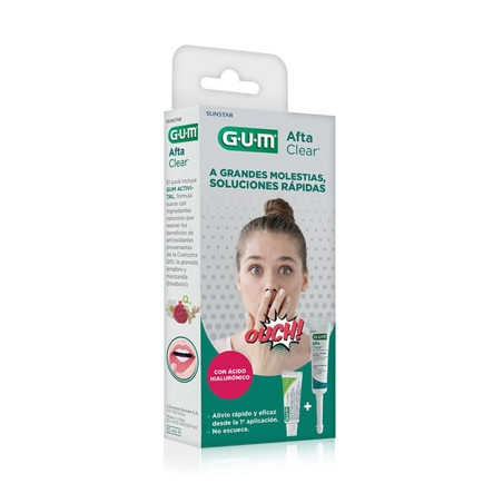 Gum Afta Clear Gel Alivio Eficaz Lesiones Bucales 10ml