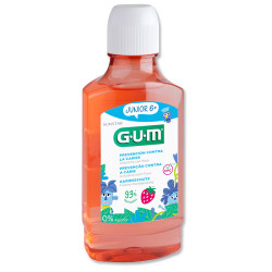 Gum Junior Colutorio Con Fluor Anticaries Sabor Fresa 300ml