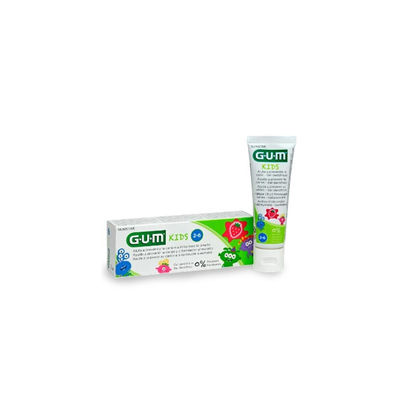 Gum Kids Gel Dentifrico Anticaries Sabor Fresa 50ml