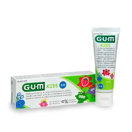 Gum Kids Gel Dentifrico Anticaries Sabor Fresa 50ml