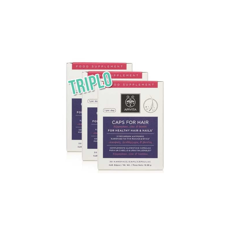 Apivita Anticaida Cabello y Uñas Saludables Triplo 3x30 Capsulas