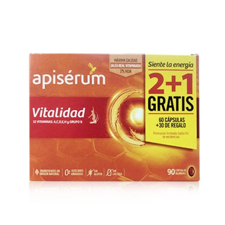 Apiserum Vitalidad Jalea Real 90 Capsulas