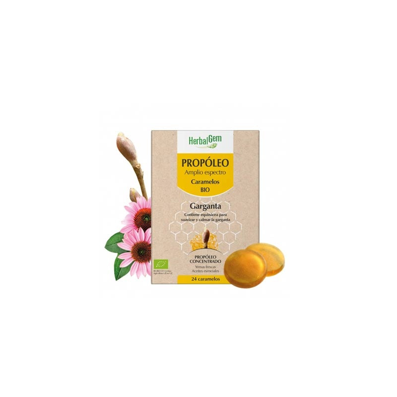 Herbalgem Propoleo Amplio Espectro Caramelos Bio Garganta 24 Uds